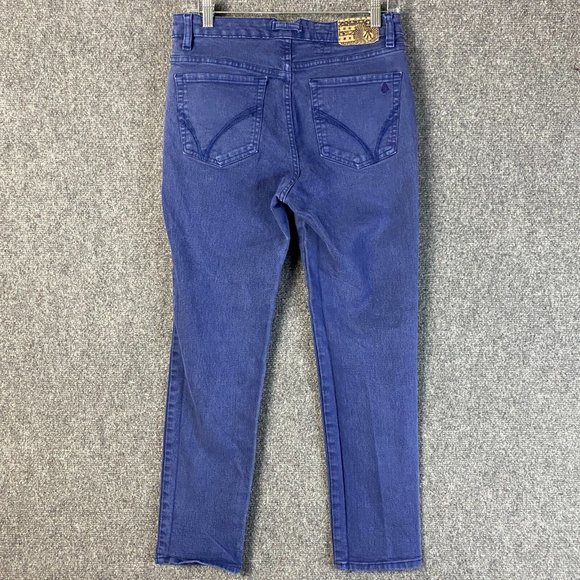 Volcom Jeans Size 9 Skinny Women's Blue Waist 29 Inches Cotton Blend - Picture 7 of 10